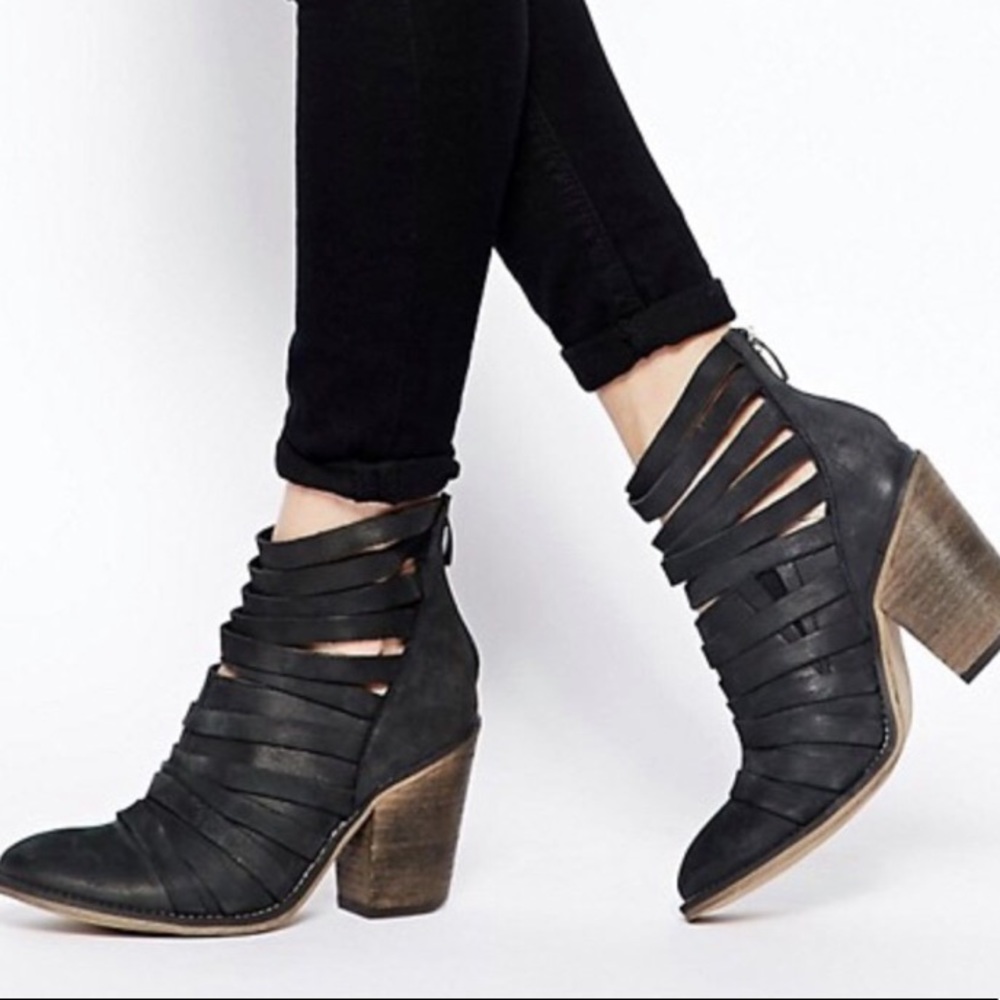 FP Black Hybrid Strappy Heels